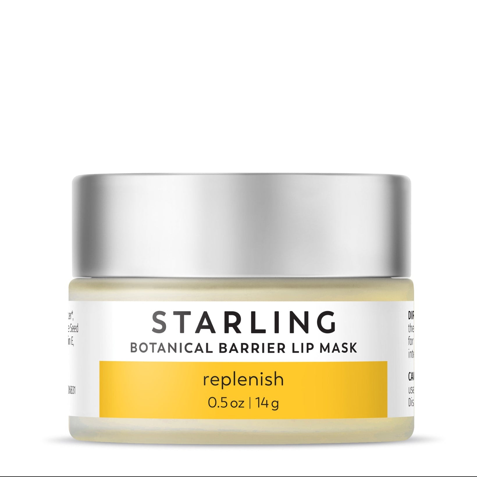 Starling botanical barrier lip mask jar on a white background